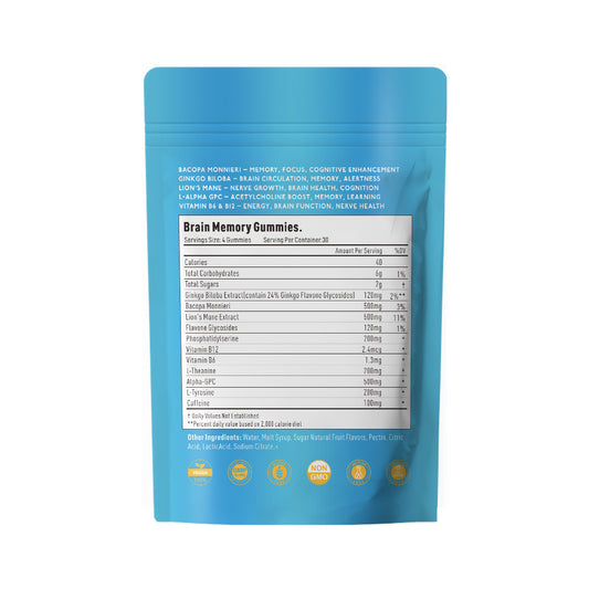 Nootropic Gummies 120ct, for Mental Clarity, Focus & Energy (FREE SHIPPING)